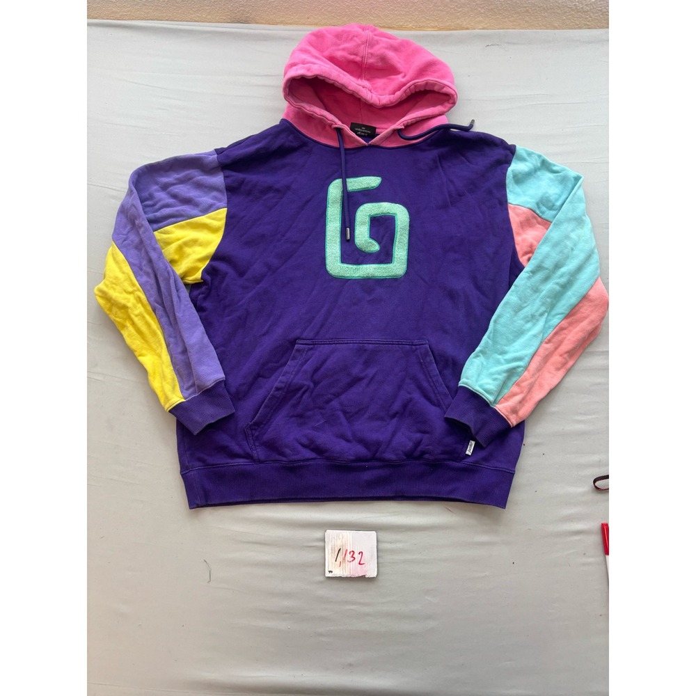 Karl Jacobs Originals 2021 Colorblock Hoodie Purple Pink Multi XL Sweatshirt